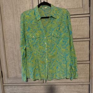 Silver jean co. blouse paisley  Large
